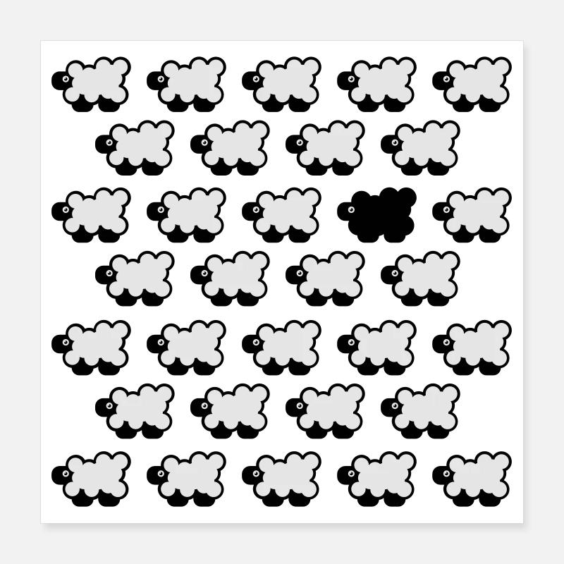 Black Sheep 2C Poster 40 x 40 cm