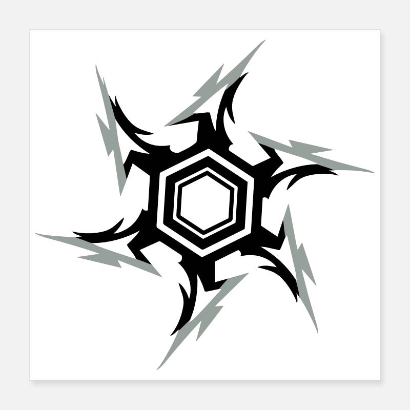 Ninja throwing star Poster 16" x 16" (40x40 cm)