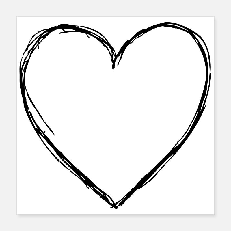 Herz Liebe Symbol Geschenk Geburtstag Freundschaft Poster 40x40 cm