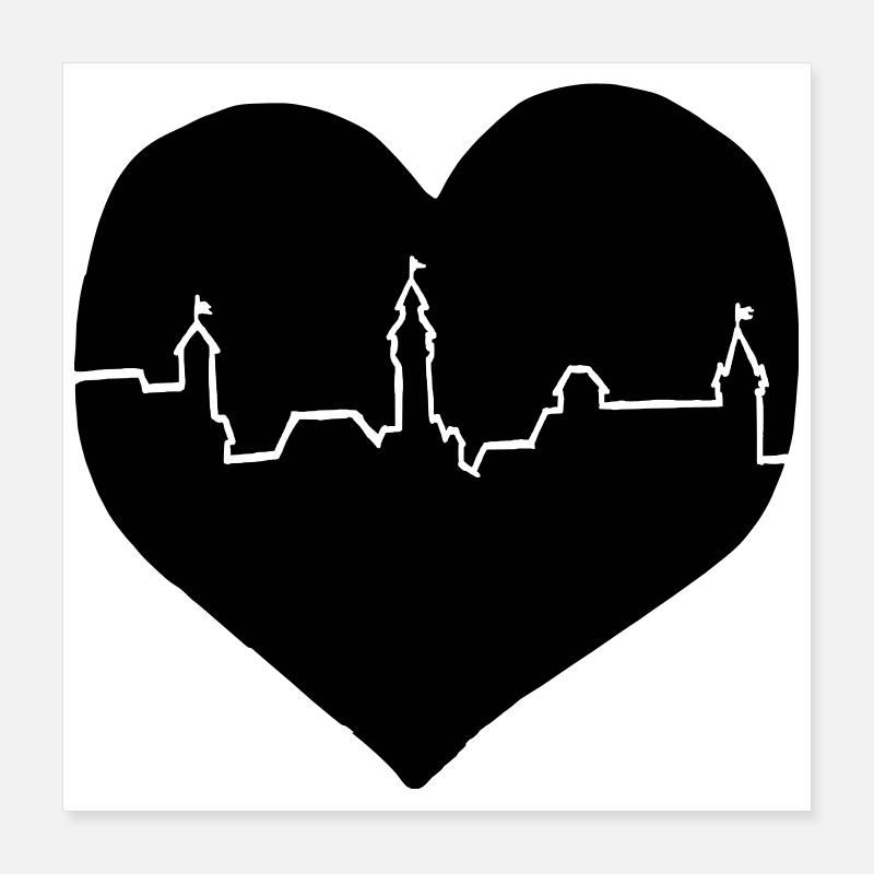 i love Nürnberg Poster 40x40 cm