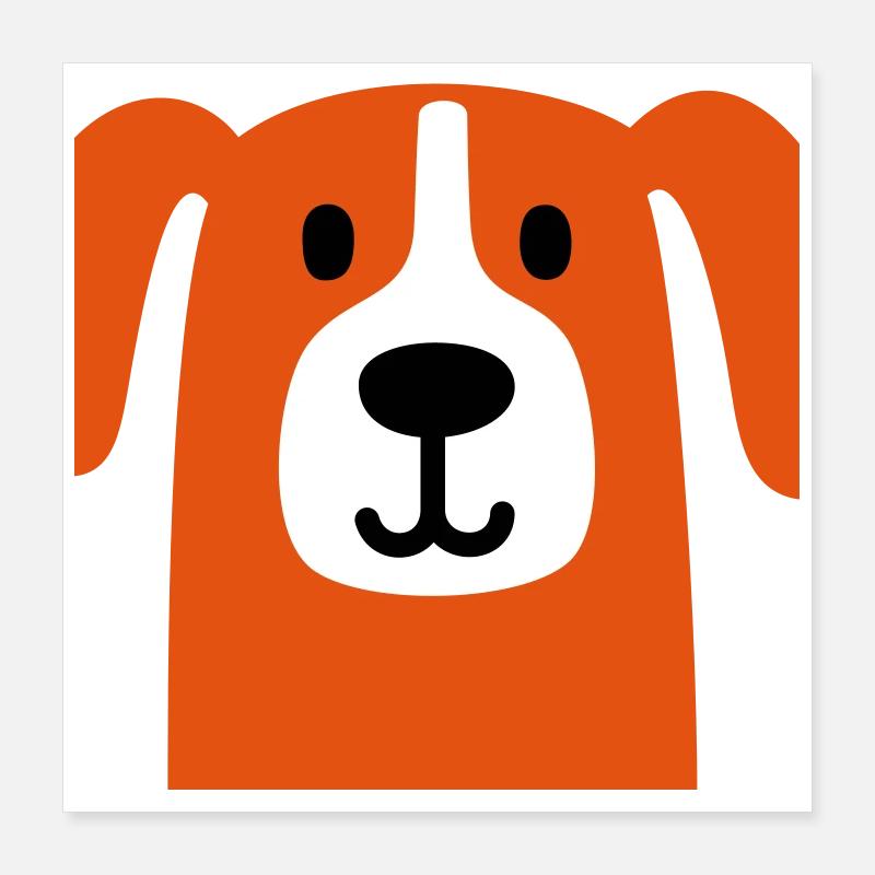 Chien mignon Poster 40 x 40 cm
