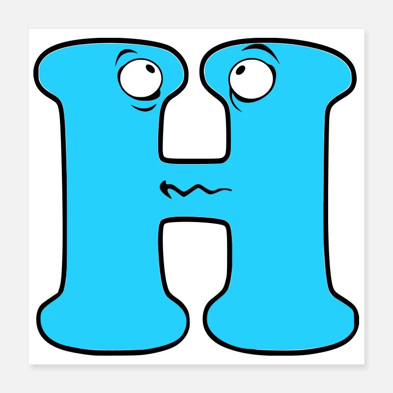 H Poster 40x40 cm