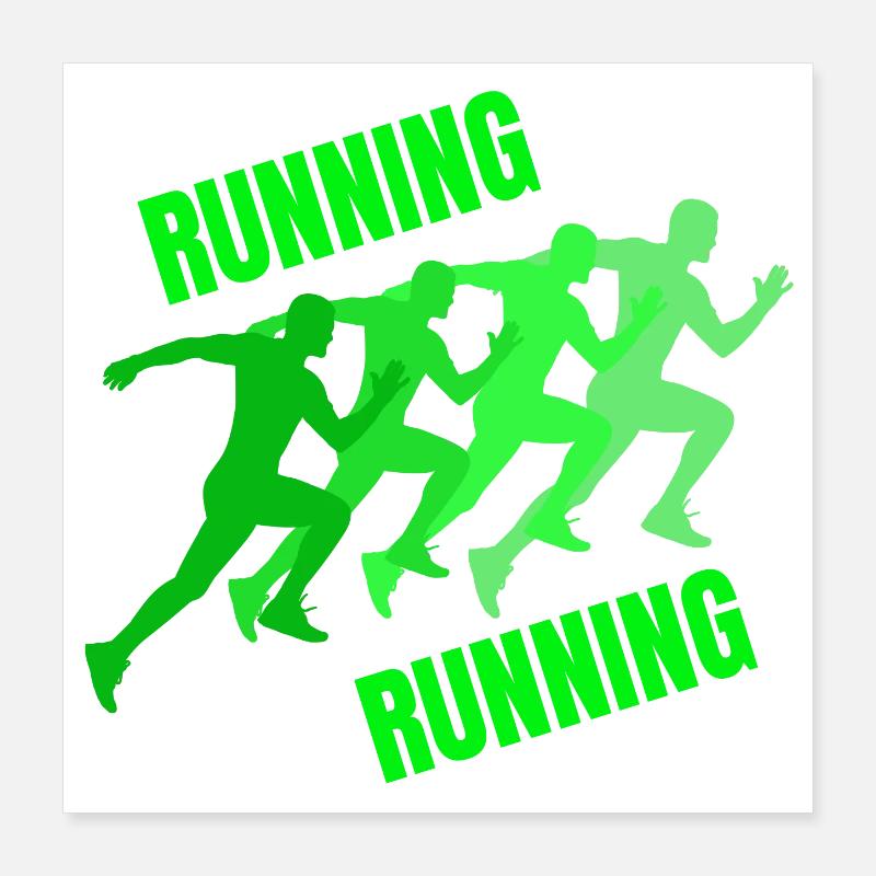 running, jogging, jogging, running, trail running Poster 16" x 16" (40x40 cm)