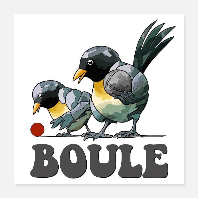 Boules de boules de boules pour pétanque Poster 40 x 40 cm
