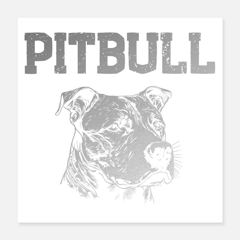 Pitbull Poster 16" x 16" (40x40 cm)
