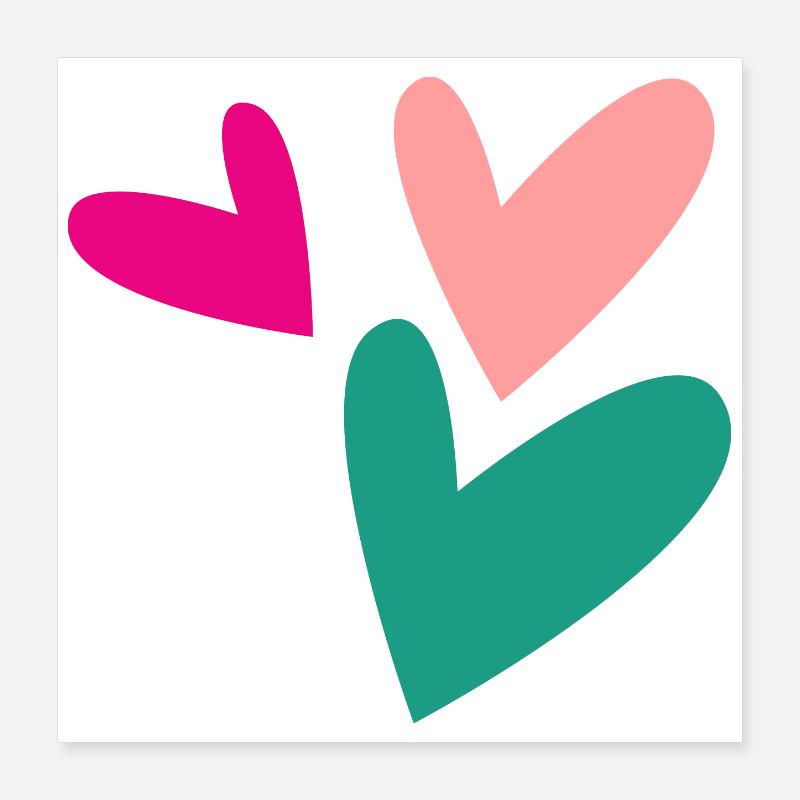 COUPLE. JUST MARRIED. EVJF. SAINT VALENTIN. MARIES Poster 40 x 40 cm