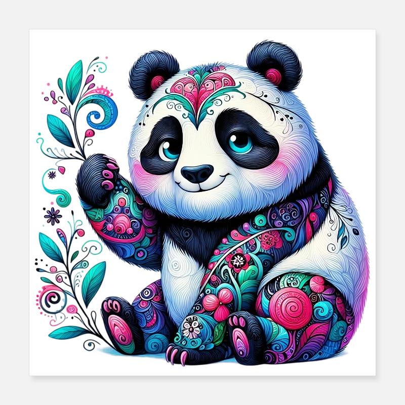 Panda Poster 16" x 16" (40x40 cm)