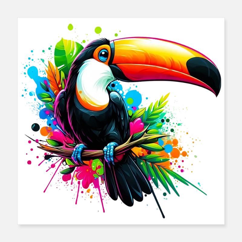Toucan Poster 40 x 40 cm