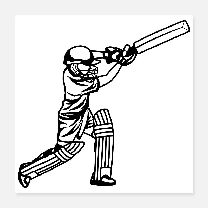 Cricket Boy Poster 16" x 16" (40x40 cm)