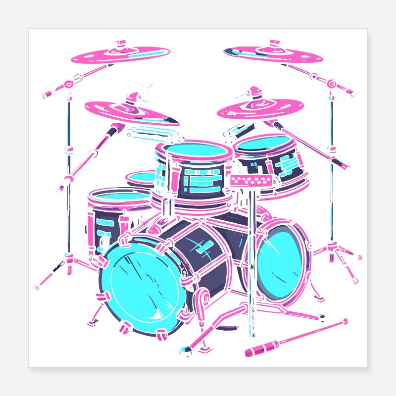Dessin de piège Poster 40 x 40 cm