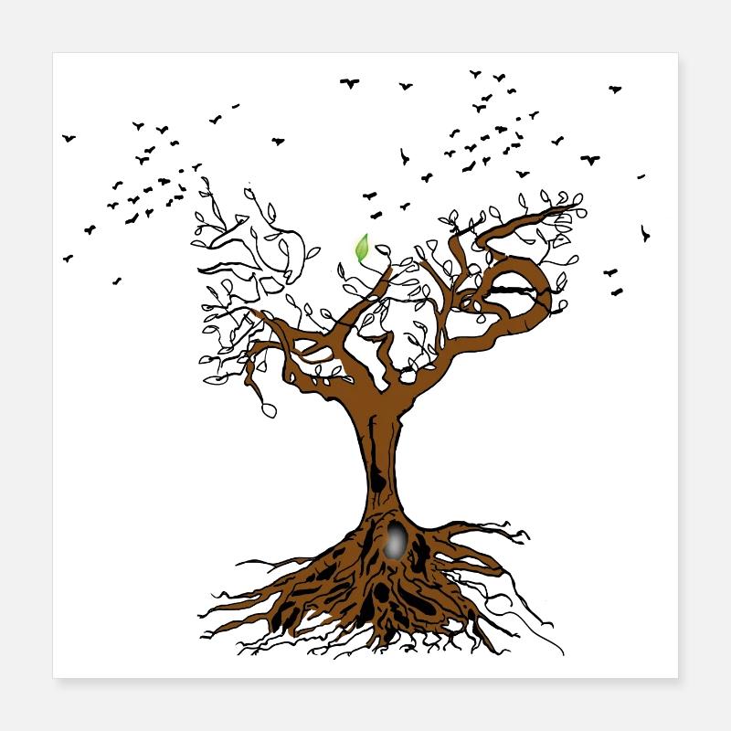 Arbre Poster 40 x 40 cm