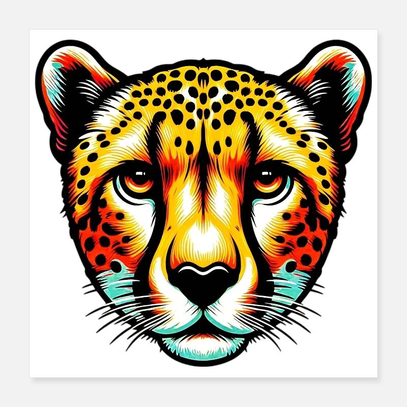 Gepard Poster 40x40 cm