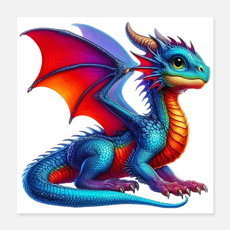 Dragon Poster 40 x 40 cm