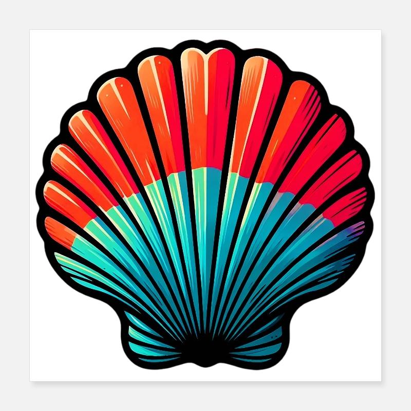 Shell Poster 16" x 16" (40x40 cm)
