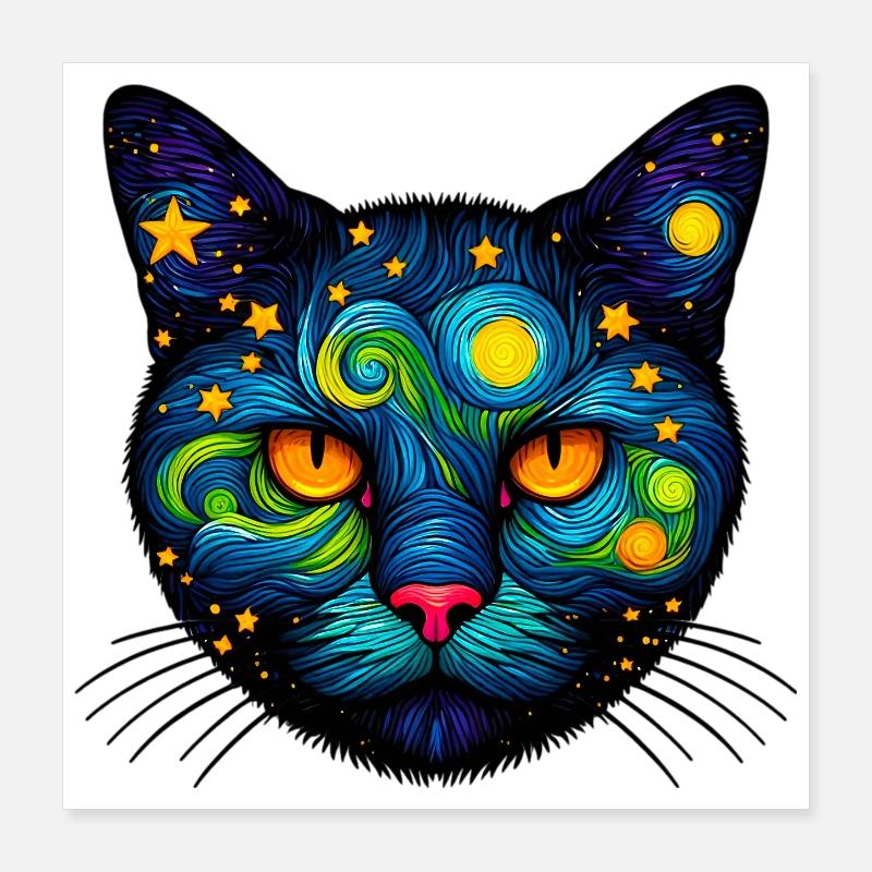 Katze Poster 40x40 cm
