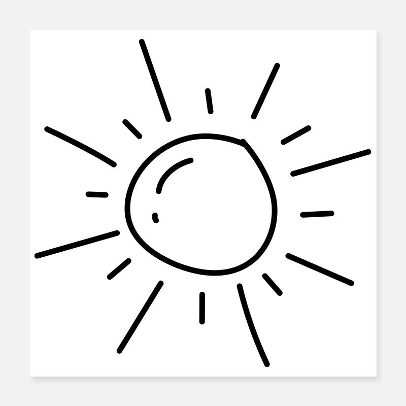 Sonne Poster 40x40 cm