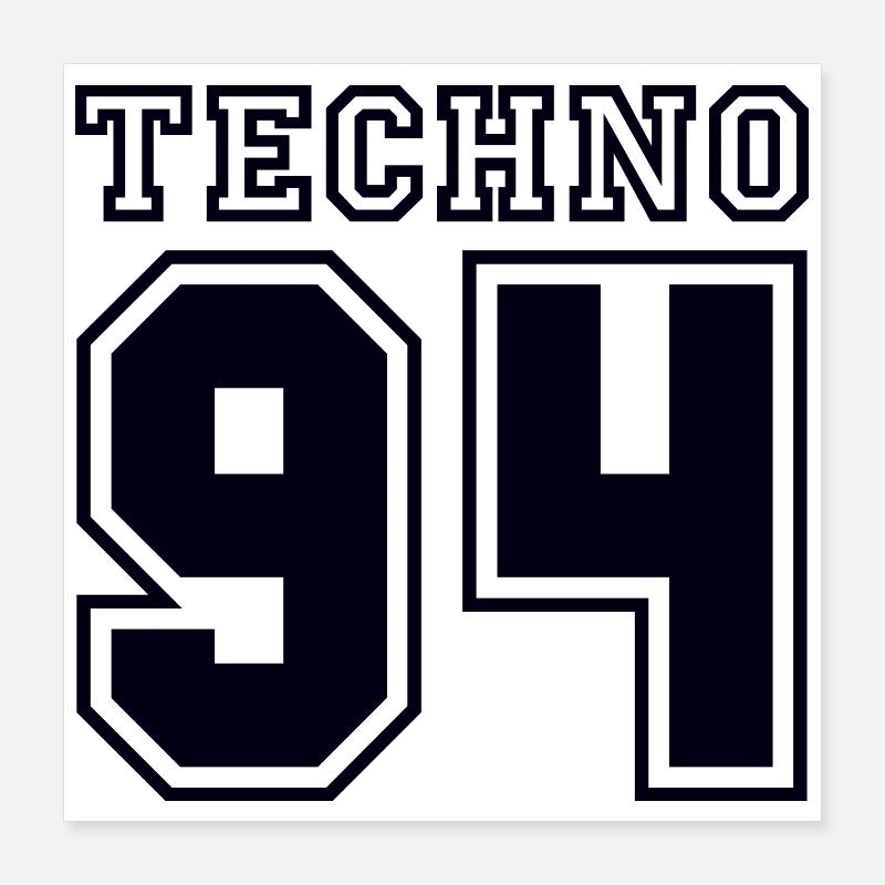 TECHNO 94 Poster 16" x 16" (40x40 cm)