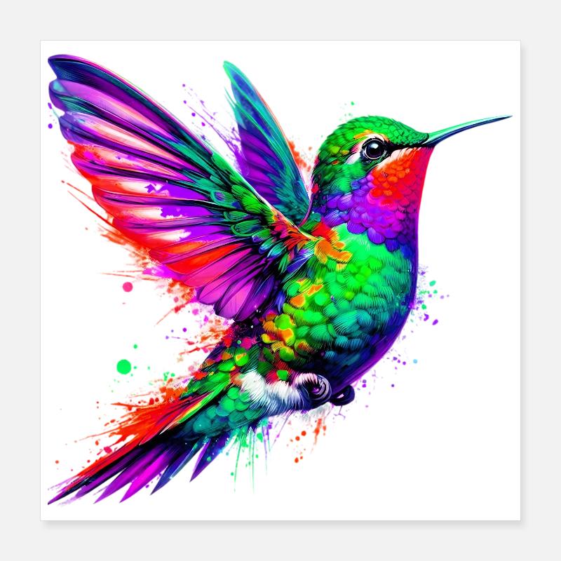Colibri Poster 40 x 40 cm