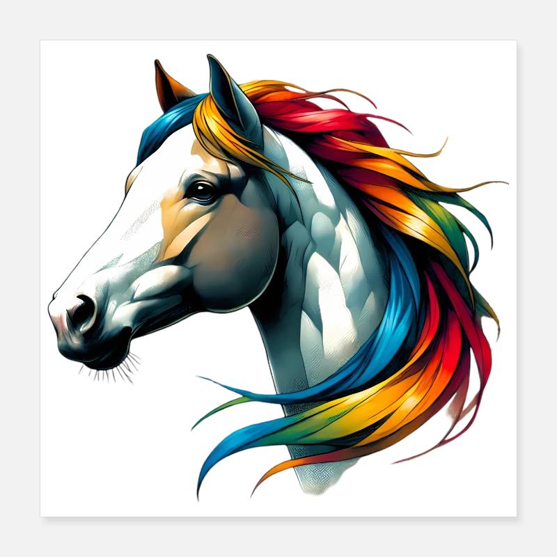 Cheval Poster 40 x 40 cm