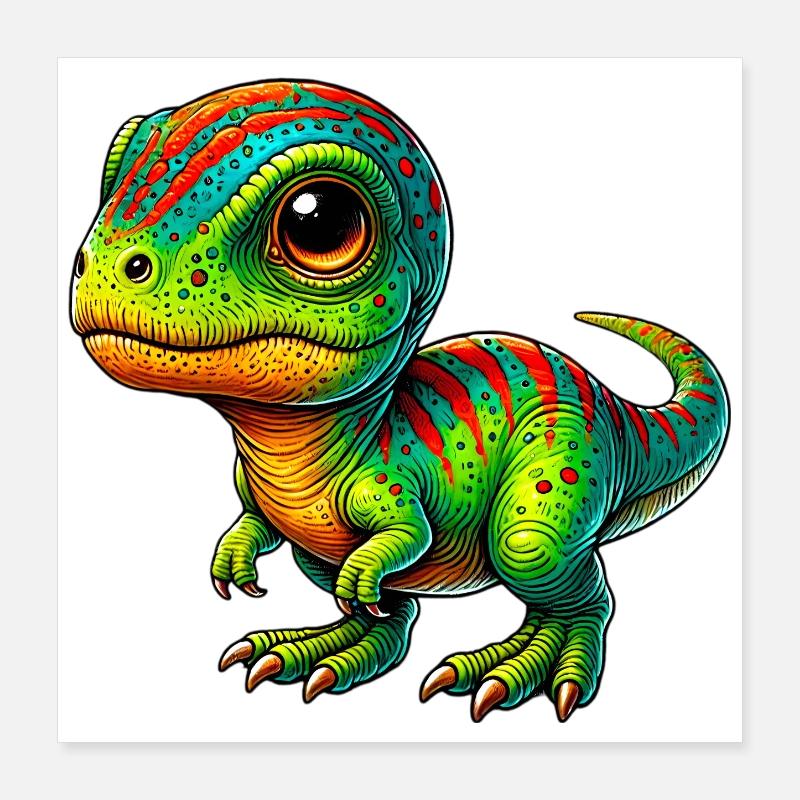 Dinosaure Poster 40 x 40 cm