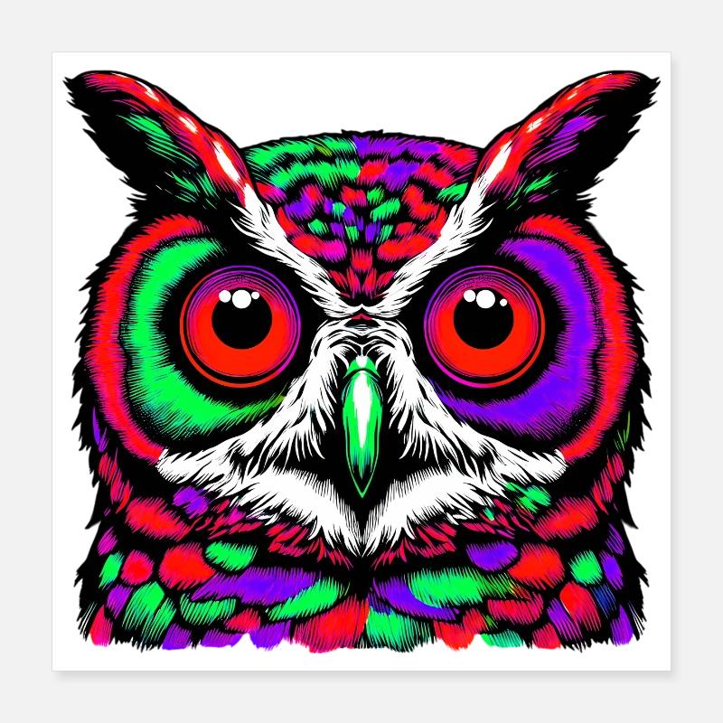 Eule Poster 40x40 cm