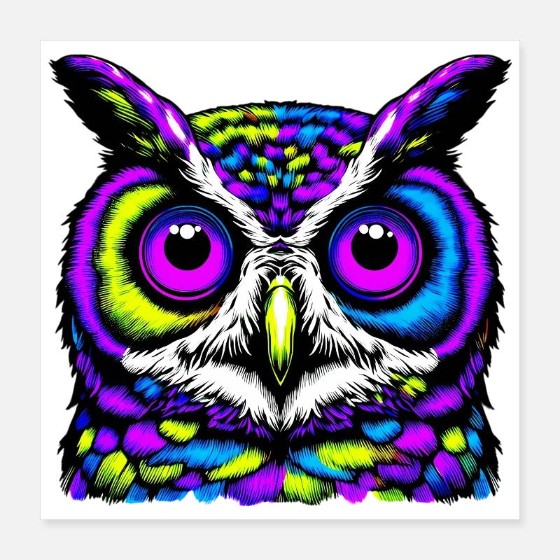 Eule Poster 40x40 cm