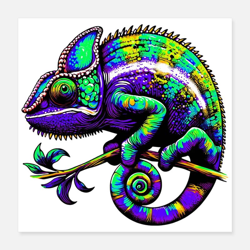 Chameleon Poster 16" x 16" (40x40 cm)