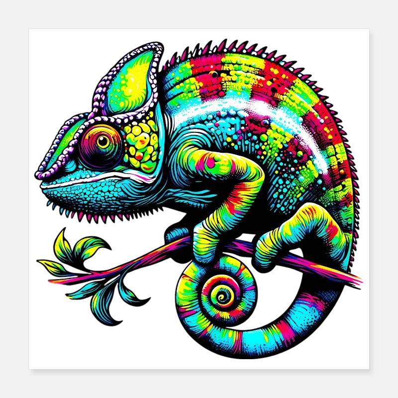 Chameleon Poster 16" x 16" (40x40 cm)