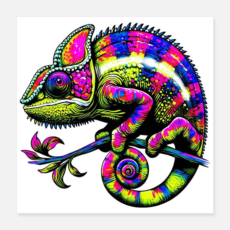 Chameleon Poster 16" x 16" (40x40 cm)
