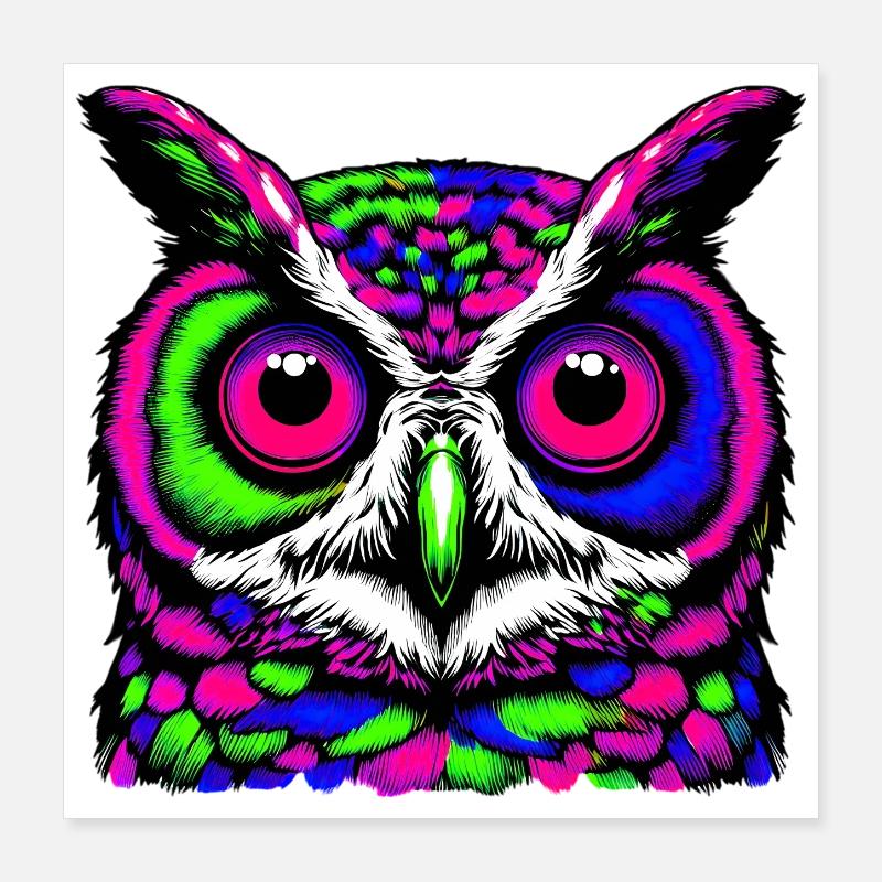 Owl Poster 16" x 16" (40x40 cm)
