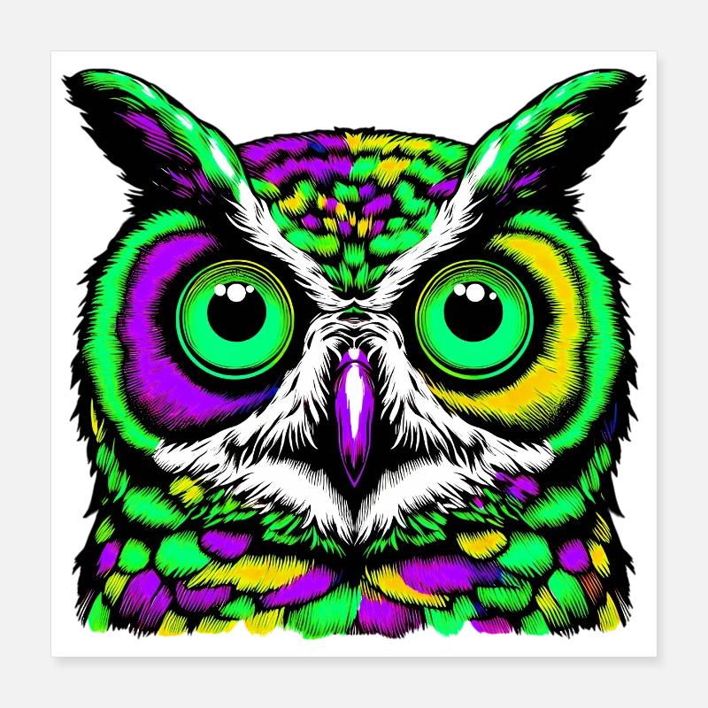 Eule Poster 40x40 cm