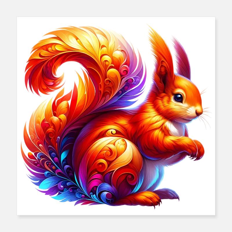Eichhörnchen Poster 40x40 cm