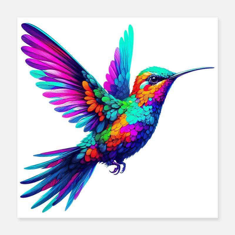 Colibri Poster 40 x 40 cm