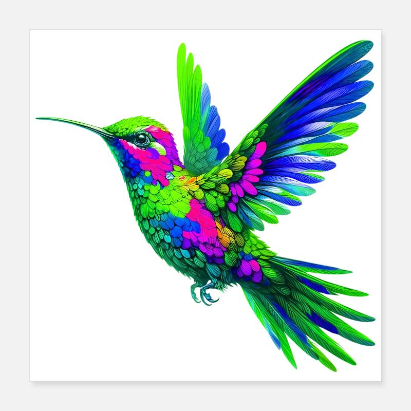 Colibri Poster 40 x 40 cm