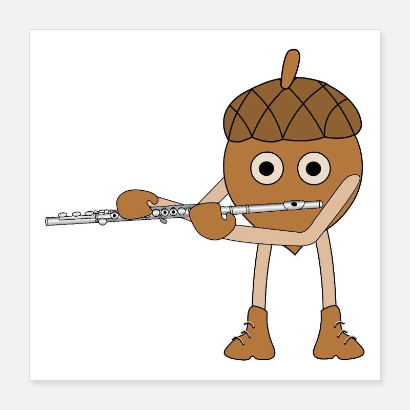 Flute Nut Poster 16" x 16" (40x40 cm)