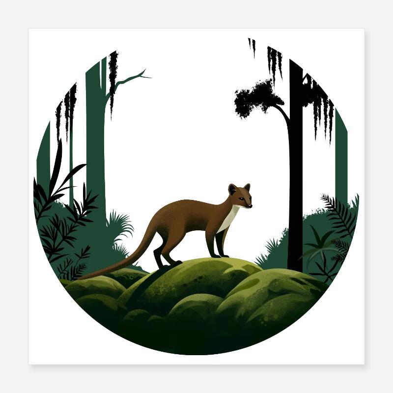 Fossa Poster 40 x 40 cm