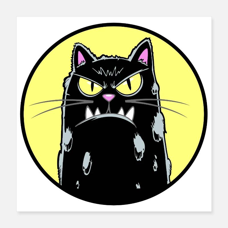 Chat noir Poster 40 x 40 cm