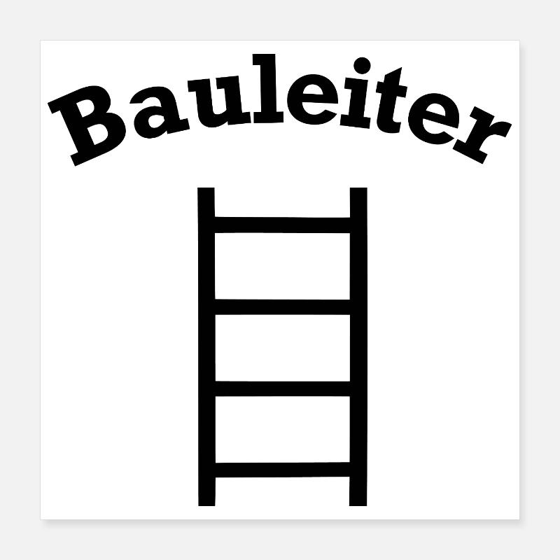 Funny Construction Manager Head Construction Site Design Poster 16" x 16" (40x40 cm)