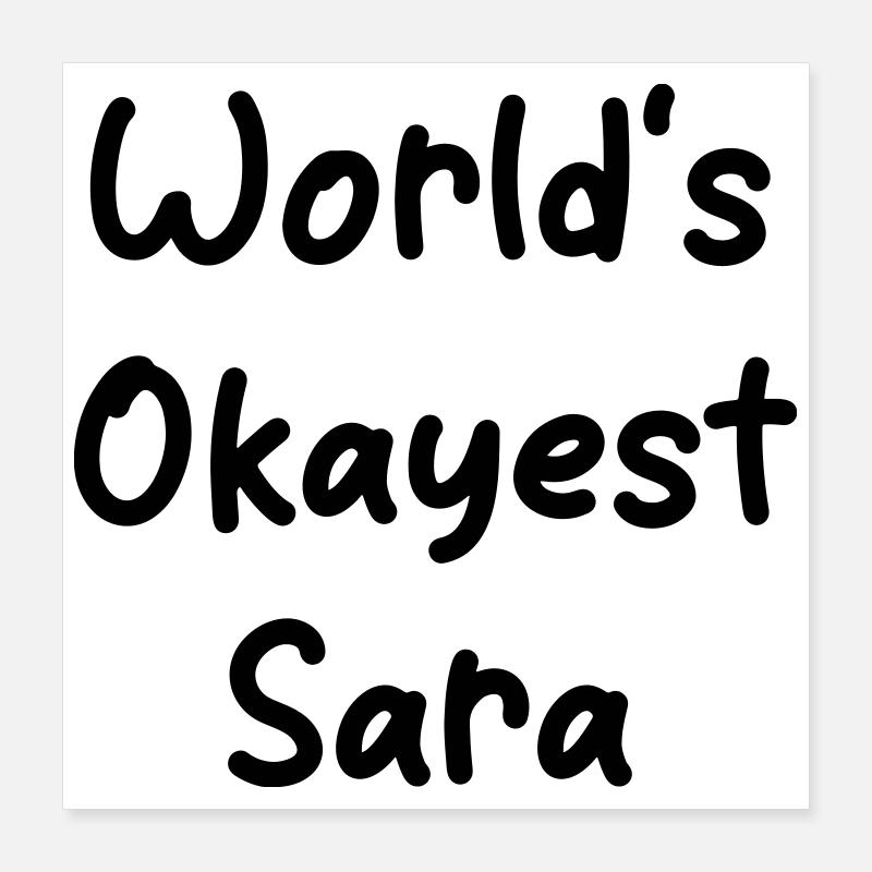 Sara la plus correcte du monde Poster 40 x 40 cm