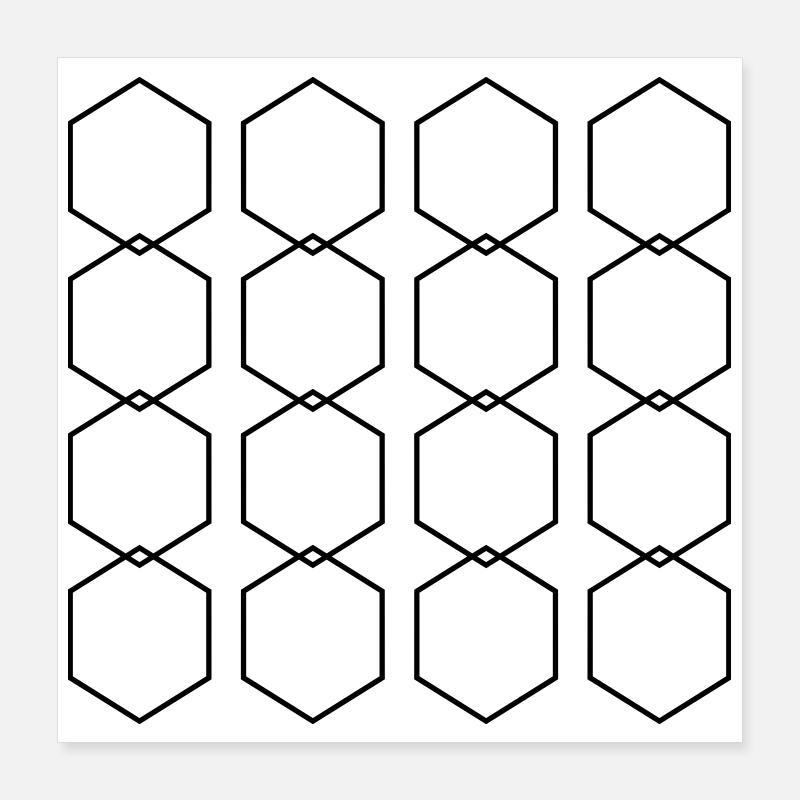 Abstraktes Muster Poster 40x40 cm