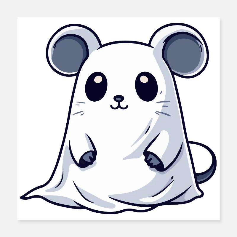 Maus Halloween Geist Poster 40x40 cm