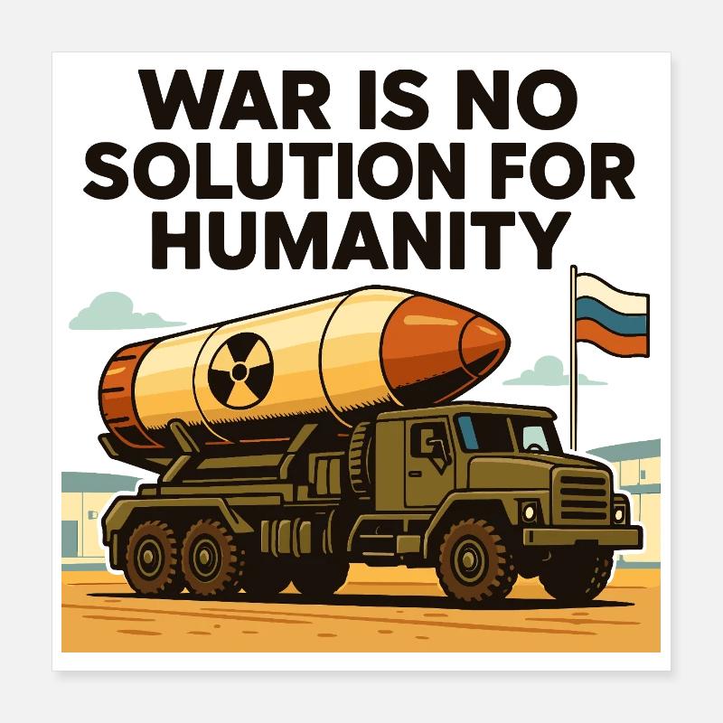 War is not a solution Poster 16" x 16" (40x40 cm)
