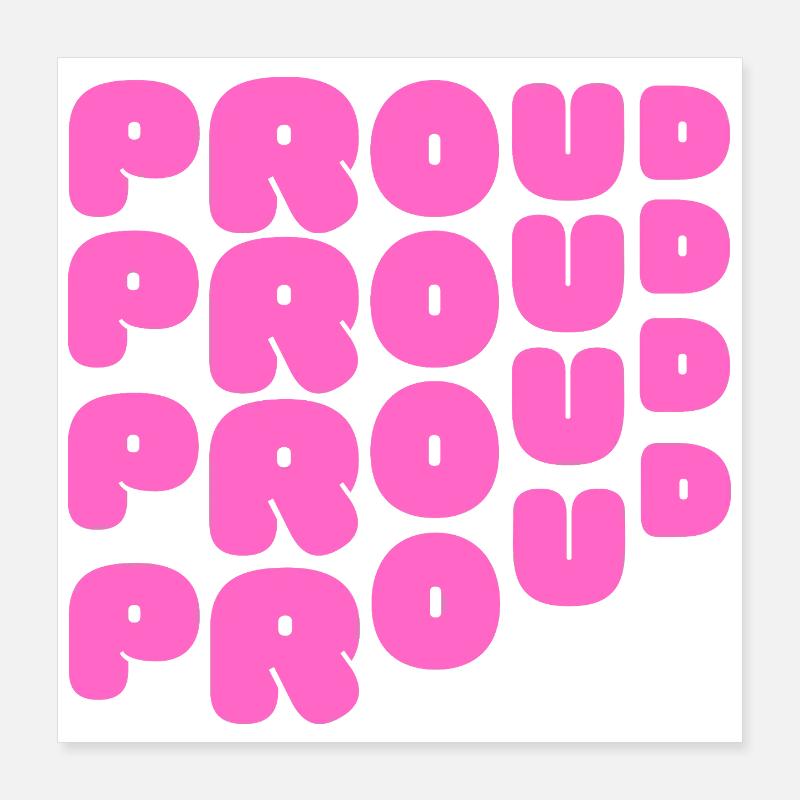 Pride / CSD / LGBTQ+ Design « PROUD » Poster 40 x 40 cm