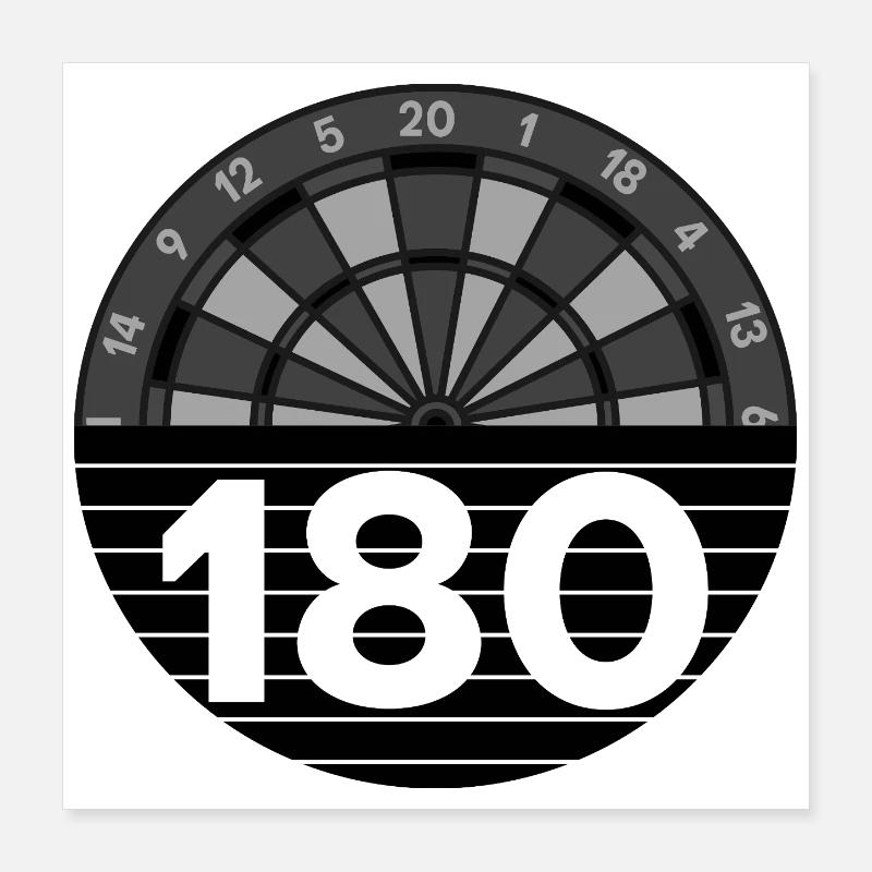 Dartscheibe Poster 40x40 cm