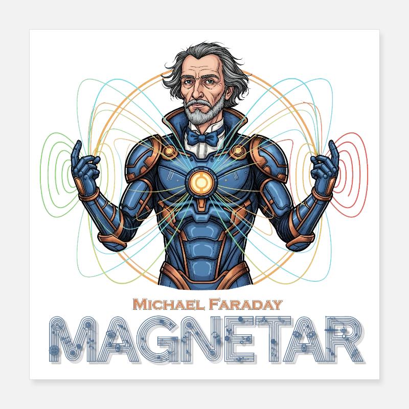Faraday Magnetar in Rüstung Poster 40x40 cm