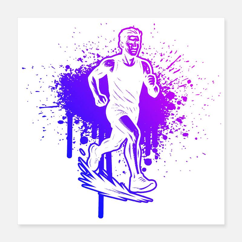 Cool Running Inspiration Poster 16" x 16" (40x40 cm)