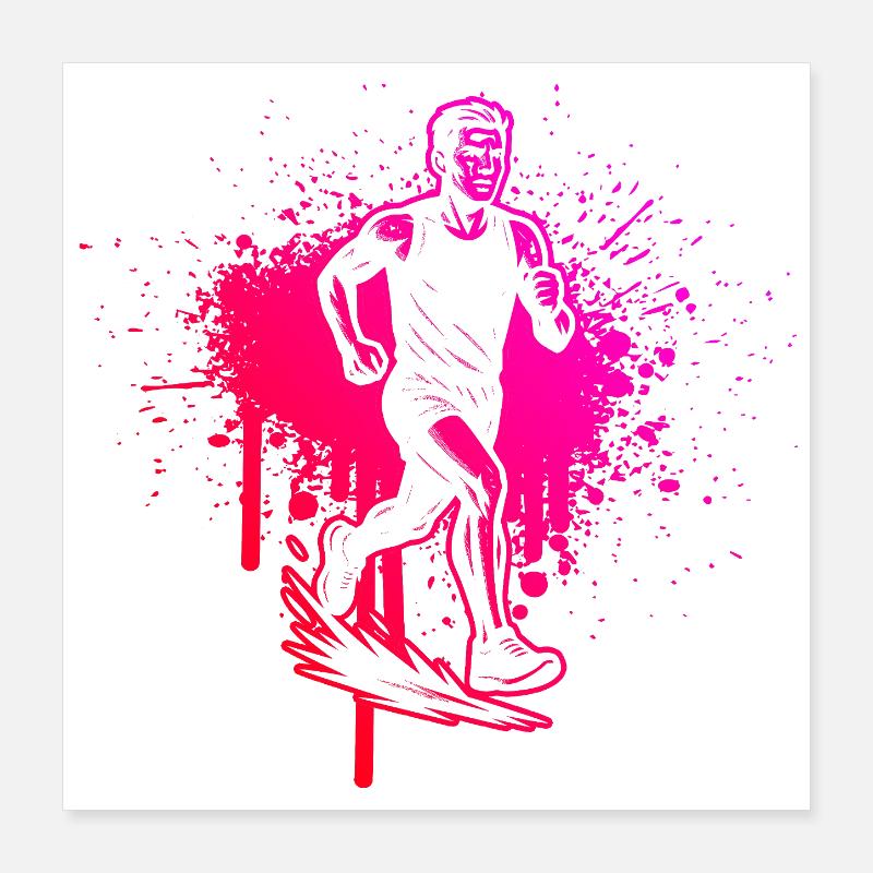 Design vintage de course pour la course Poster 40 x 40 cm