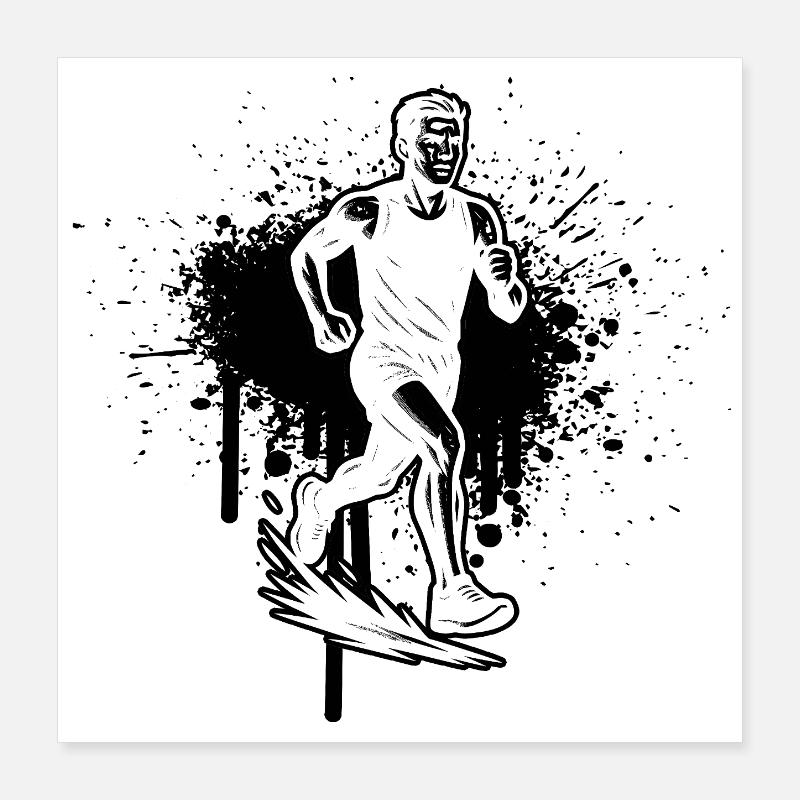 Motif de course clair pour chaque jour Poster 40 x 40 cm