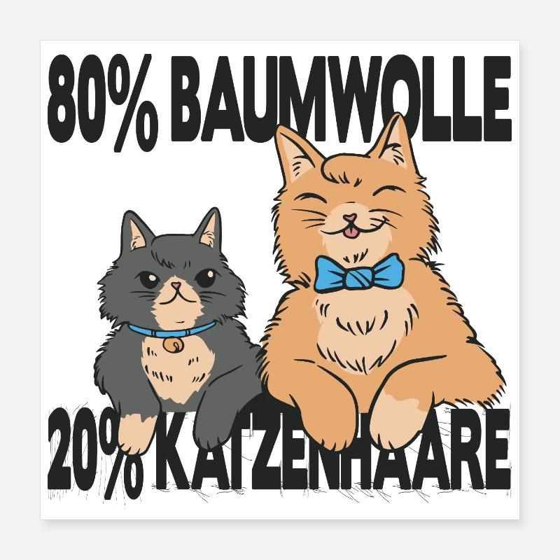 Chat propriétaire de chat, chat dit cadeau Poster 40 x 40 cm