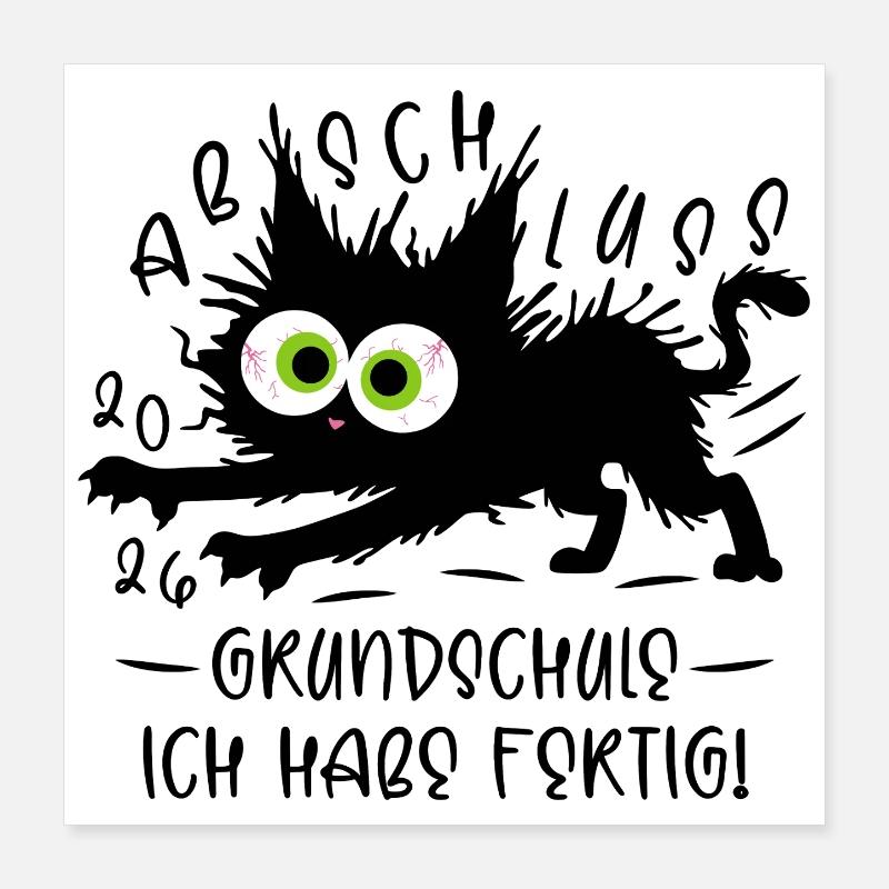 Graduation 2026 Elementary School I've Finished Cat Poster 16" x 16" (40x40 cm)